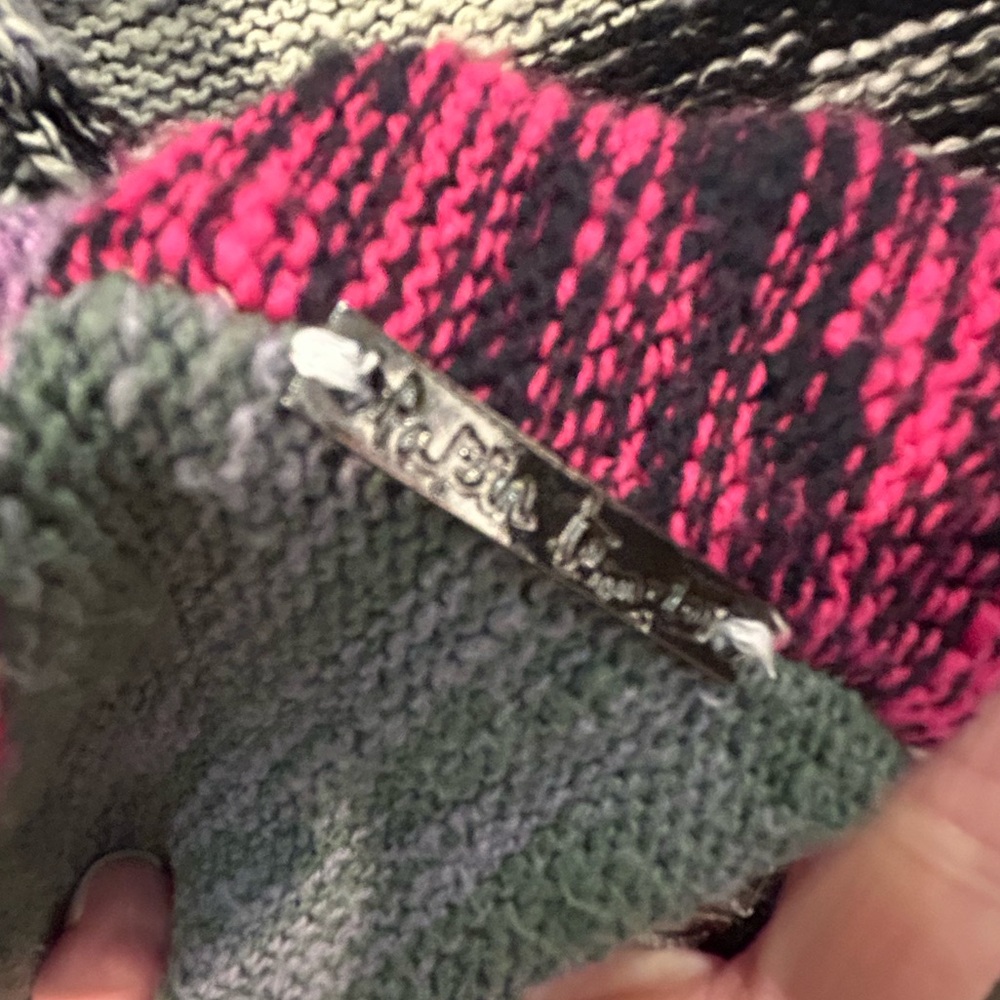 Paper Temples Multi-Color Patchwork Sweater, One … - image 6